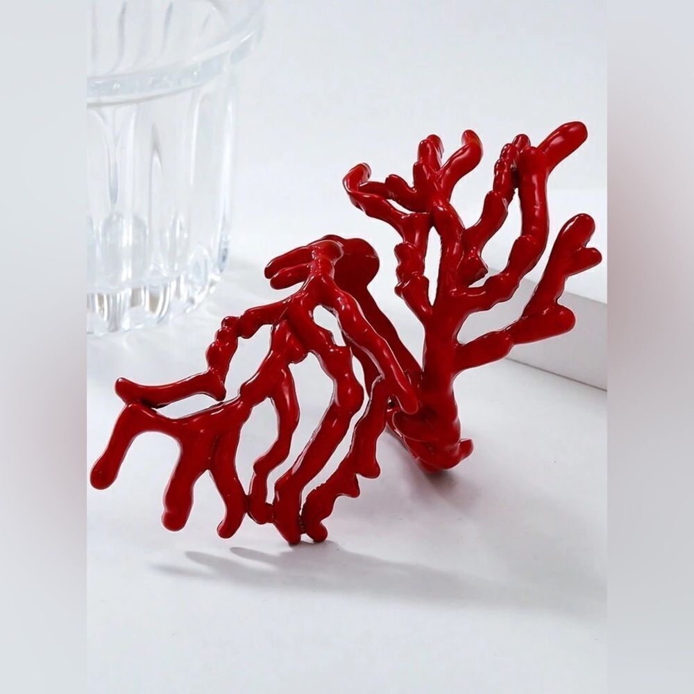 Zara Miro’s Coral Abstraction Bracelet and Ring Set-Bold And Unique - Picture 3 of 13